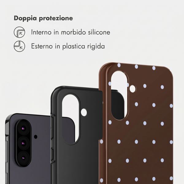 Selencia Cover Posteriore Vivid Samsung Galaxy A36 / A56 - Happy Dots Chocolate