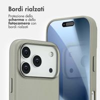 Accezz Cover in Pelle con MagSafe Apple iPhone 17 Pro - Light Grey