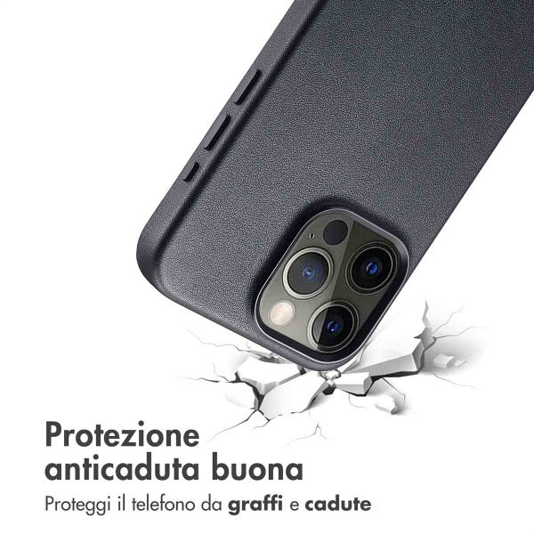 Accezz Cover in Pelle con MagSafe Apple iPhone 15 Pro Max - Onyx Black