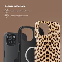 Selencia Cover posteriore Vivid con MagSafe Apple iPhone 15 - Wild Leo