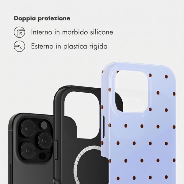 Selencia Cover posteriore Vivid con MagSafe Apple iPhone 16 Pro Max - Happy Dots Digital Sky