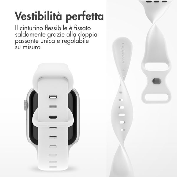imoshion Cinturino in silicone⁺ Apple Watch | 38/40/41/42 mm - Taglia S/M - Bianco