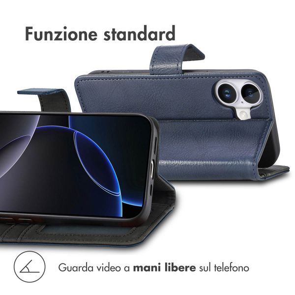 imoshion Cover a libro di Lusso Apple iPhone 17 - Blu scuro
