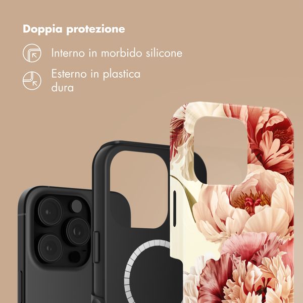 Selencia Cover posteriore Vivid con MagSafe Apple iPhone 16 Pro Max - Vintage Peony
