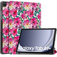 imoshion Cover Trifold Design Samsung Galaxy Tab A9 Plus - Floral Water Color