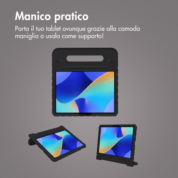 imoshion Cover Posteriore Kidsproof con Maniglia Apple iPad Air 11 pollici (2026) M4 / (2025) M3 / (2024) M2 - Nero