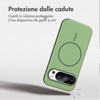 imoshion Cover posteriore Color con Thin MagSafe Ring Google Pixel 11 / 11 Pro / 10 / 10 Pro - Verde scuro