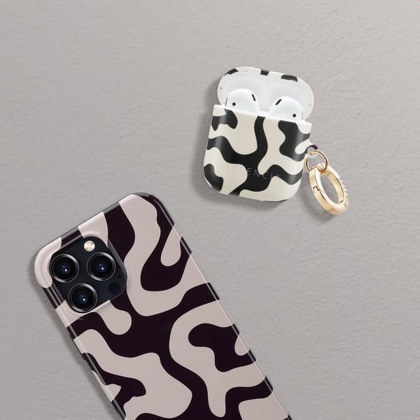Selencia Cover Vivid  Apple Airpods 1 / 2 - Art Wave Black