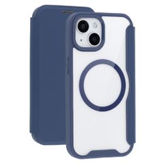 imoshion Bookcase trasparente con MagSafe Apple iPhone 15 - Blu