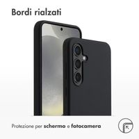 Accezz Cover in silicone liquido con MagSafe Samsung Galaxy S24 FE - Nero