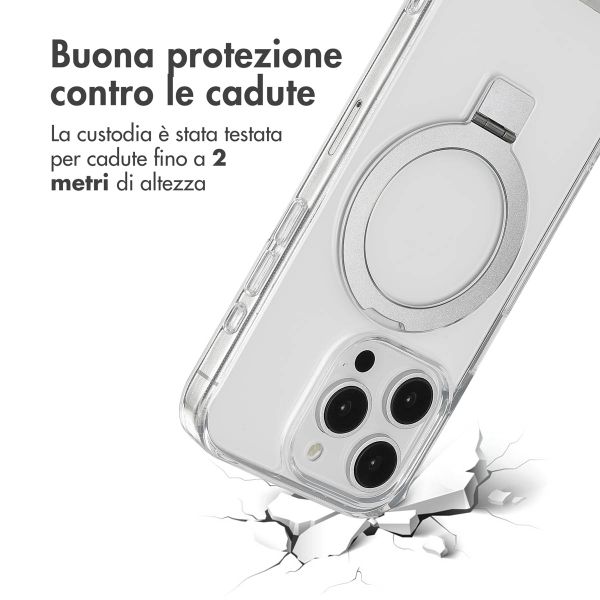 Accezz Cover con anello e supporto con MagSafe Apple iPhone 15 Pro - Trasparente