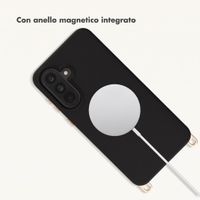 Selencia Cover posteriore Rivièra con MagSafe con ganci rimovibili Samsung Galaxy A36 / A56 - Velvet Black