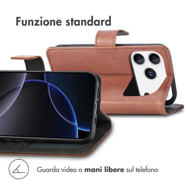 imoshion Cover a libro di Lusso Apple iPhone 17 Pro Max - Marrone