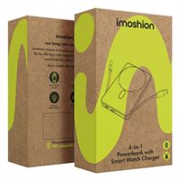 imoshion Powerbank MagSafe 4-in-1 con supporto da 10.000 mAh – Power Delivery – iPhone / AirPods / Apple Watch – Nero
