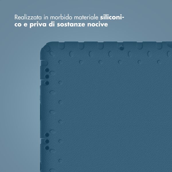 imoshion Cover Posteriore Kidsproof con Maniglia Samsung Galaxy Tab A11 Plus / A9 Plus - Blu scuro