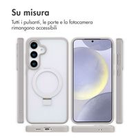 Accezz Cover con anello e supporto con MagSafe Samsung Galaxy S25 Plus - Grigio