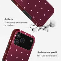 Selencia Cover Posteriore Vivid Apple iPhone 17 Pro - Happy Dots Burgundy