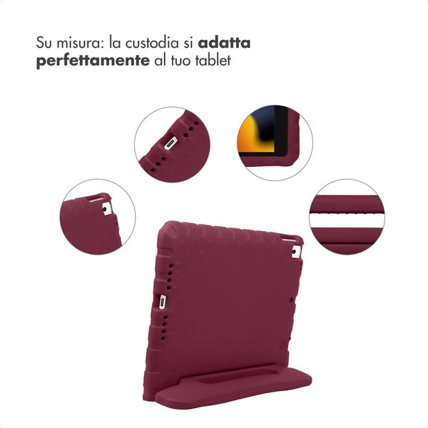 imoshion Cover Posteriore Kidsproof con Maniglia Apple iPad 9 (2021) 10.2 pollici / iPad 8 (2020) 10.2 pollici / iPad 7 (2019) 10.2 pollici - Velvet Plum