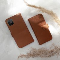 Selencia Cover a libro in vera pelle Apple iPhone 11 - Marrone chiaro