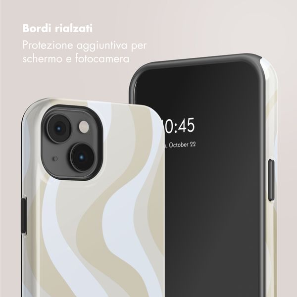 Selencia Cover posteriore Vivid con MagSafe Apple iPhone 14 - Desert Waves Beige
