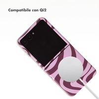 Selencia Cover posteriore Vivid con MagSafe Samsung Galaxy Z Flip 8 - Wavy Swirl Pink Plum
