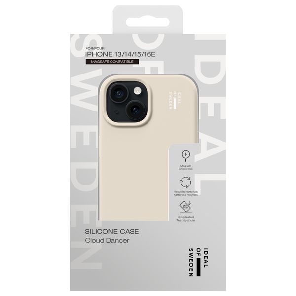 iDeal of Sweden Cover in silicone con MagSafe Apple iPhone 17e / 16e / 15 / 14 / 13 - Cloud Dancer