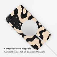 Selencia Cover posteriore Vivid con MagSafe Samsung Galaxy S26 Ultra - Art Wave Black