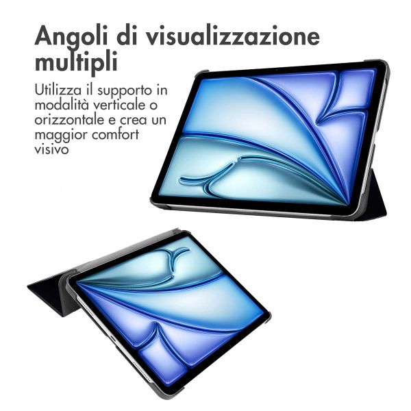 imoshion Cover Trifold Design Apple iPad Air 13 pollici (2026) M4 / (2025) M3 / (2024) M2 - Don't touch