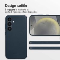 Accezz Cover in Pelle con MagSafe Samsung Galaxy S24 - Nightfall Blue