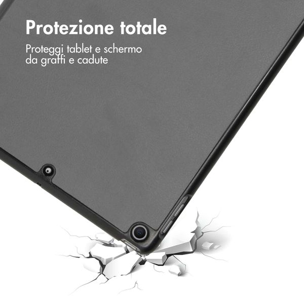 imoshion Cover a libro Trifold Apple iPad 9 (2021) 10.2 pollici / iPad 8 (2020) 10.2 pollici / iPad 7 (2019) 10.2 pollici - Grigio