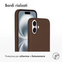 Accezz Cover in silicone liquido con MagSafe Apple iPhone 16 Plus - New Tea Brown