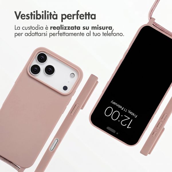 imoshion Cover in Silicone con Cordino Apple iPhone 18 Pro / 17 Pro - Sand Pink