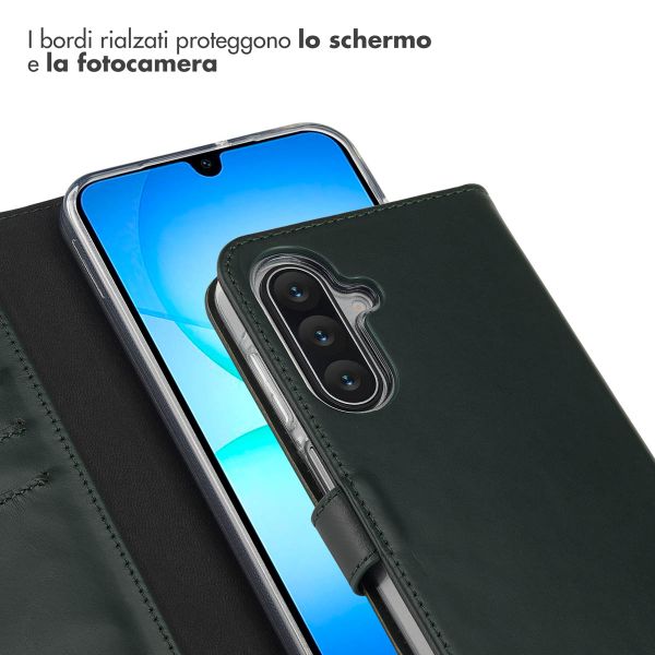 Selencia Cover a libro in vera pelle Samsung Galaxy A17 (5G) / (4G) - Verde
