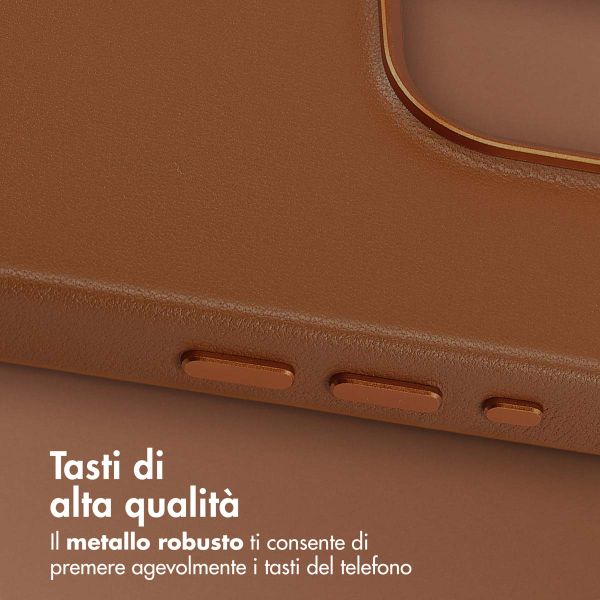 Accezz Cover in Pelle con MagSafe Apple iPhone 15 Pro - Sienna Brown