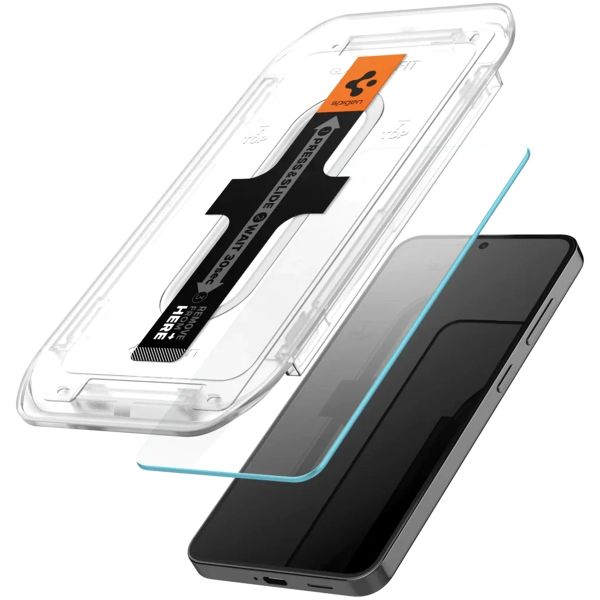 Spigen Vetro temperato GLAStR EZ Fit, confezione da 2 + Applicatore Samsung Galaxy S24 Plus / S25 Plus