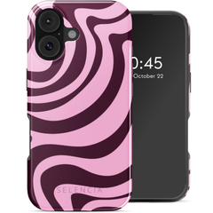 Selencia Cover posteriore Vivid con MagSafe Apple iPhone 17 - Wavy Swirl Pink Plum