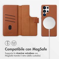 Accezz Cover in pelle 2 in 1 con MagSafe Samsung Galaxy S25 Ultra - Sienna Brown