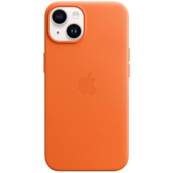 Apple Cover Posteriore in Pelle con MagSafe Apple iPhone 14 - Orange