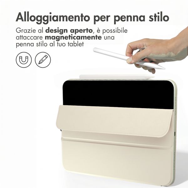 imoshion Custodia Magnetica a Libro Apple iPad 11 (2025) 11 pollici A16 / iPad 10 (2022) 10.9 pollici - Beige