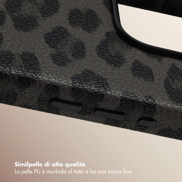 Selencia Cover Sabi Stampa pantera con MagSafe Apple iPhone 16 Pro - Midnight Black