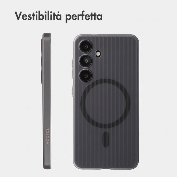 Accezz Cover Lite con MagSafe | Fluted | Samsung Galaxy S24 - Grigio