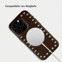 Selencia Cover posteriore Studs con MagSafe Apple iPhone 15 Pro - Cacao Crush