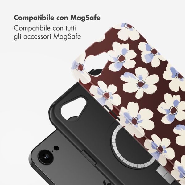 Selencia Cover posteriore Vivid con MagSafe Apple iPhone 17e / 16e - Choco Flower Pop
