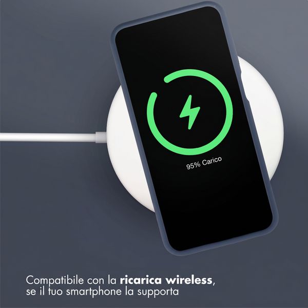 Accezz Cover Posteriore in Silicone Liquido Samsung Galaxy A27 (5G) - Blu scuro