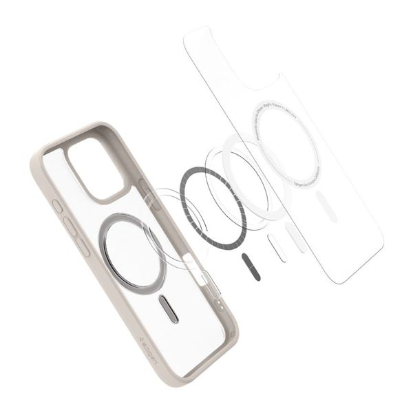 Spigen Cover Posteriore Ultra Ibrida con MagSafe Apple iPhone 16 Pro Max - Frost Natural Titanium