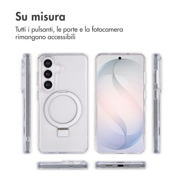 Accezz Cover con anello e supporto con MagSafe Samsung Galaxy S26 - Trasparente