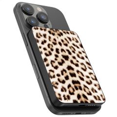 Selencia Vivid Powerbank 5.000 mAh - MagSafe e Qi - Nero / Leopard