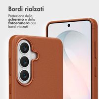 Accezz Cover in pelle 2 in 1 con MagSafe Samsung Galaxy S26 - Sienna Brown