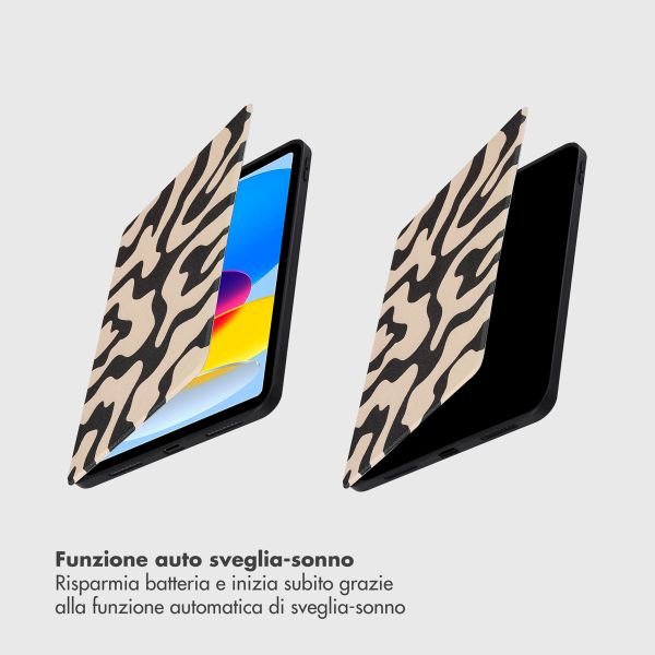 Selencia Cover per tablet Vivid Apple iPad 11 (2025) 11 pollici A16 / iPad 10 (2022) 10.9 pollici - Art Wave Black