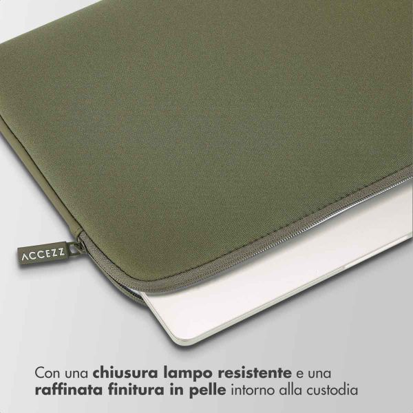 Accezz Cover per laptop 13-14 pollici - Laptopsleeve - Verde